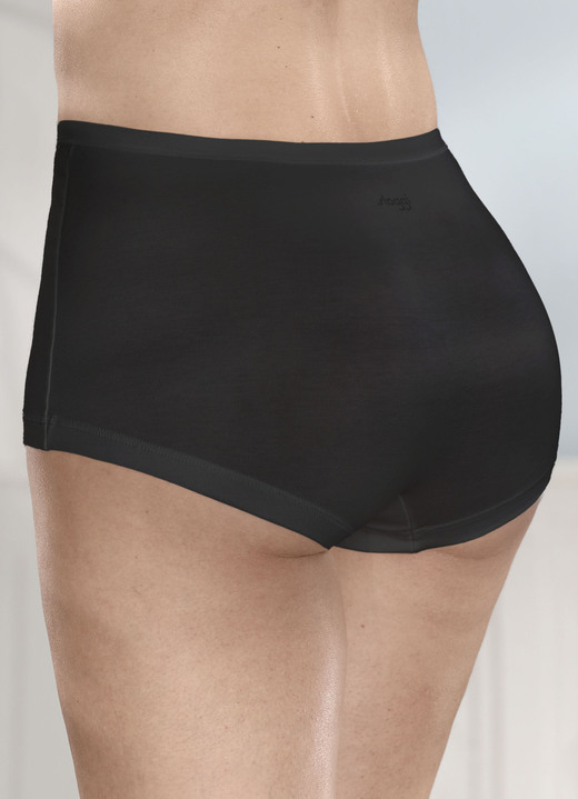 Trosor - sloggi GO Daily Cotton trepack byxor med ekologisk bomull, i storlek L (44/46) till XXL (52/54), i färg SCHWARZ Utsikt 1