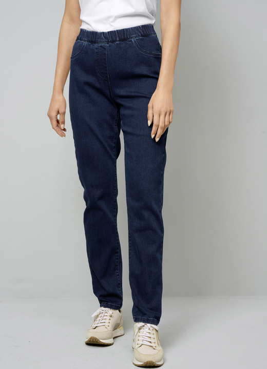 - Jeans i dra-på-modell, i storlek 019 till 052, i färg BLÅ
