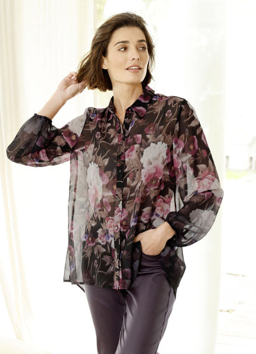 Lång ärm - Blus, i storlek 038 till 048, i färg MULTICOLOR