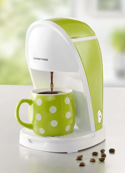 Kaffe & te - 1-kopps kaffemaskin för snabb kaffenjutning, i färg GRÜN Utsikt 1
