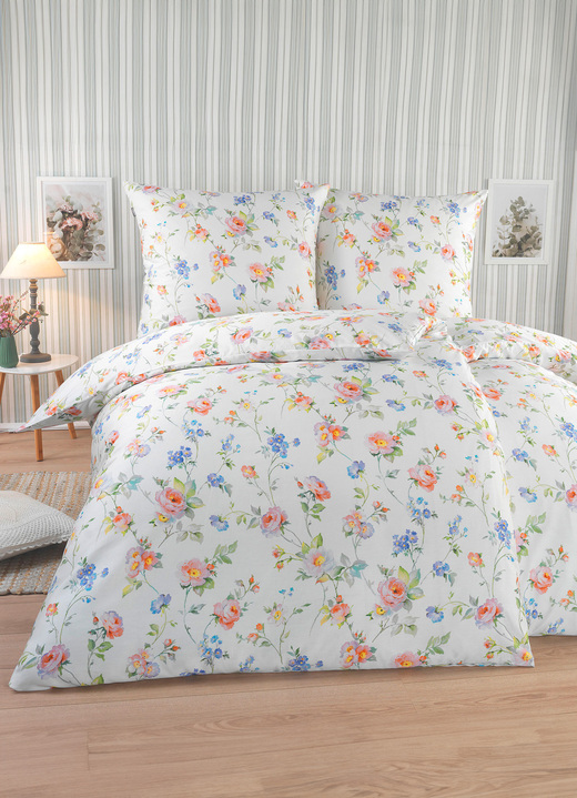 Påslakanset - Sängset med dragkedja från Irisette, i storlek 112 (80/80 cm + 135/200 cm) till 115 (80/80 cm + 155/220 cm), i färg CREME Utsikt 1