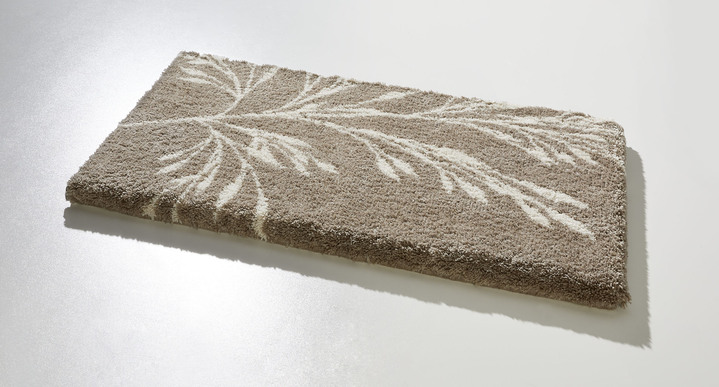 Grund - Badrumsset med halkfri latexbeläggning, i storlek 100 (Halvrund matta, 50/ 80 cm) till 112 (Skydd för toalettlock, 47/ 50 cm), i färg TAUPE Utsikt 1