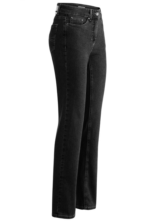 Byxor med knapp & dragkedja - komfortjeans ROMI, i storlek 018 till 052, i färg SCHWARZ Utsikt 1