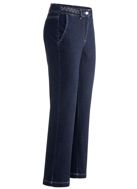 Byxor med knapp & dragkedja - Snyggt utformade jeans, i storlek 018 till 050, i färg DUNKELBLAU Utsikt 1