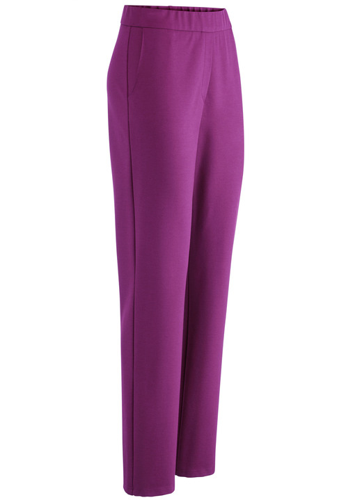Byxor med resårlinning - Byxor i bekväm pull-on-stil, i storlek 018 till 052, i färg FUCHSIA Utsikt 1