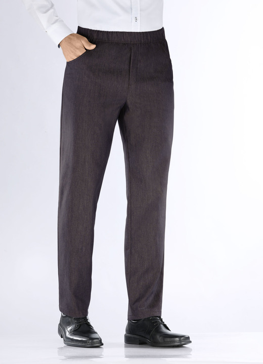 Byxor - Eleganta pull-on jeans, i storlek 024 till 062, i färg ANTHRAZIT Utsikt 1