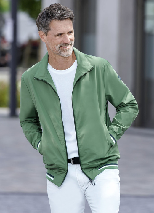 Korta jackor - Blusong med sidfickor, i storlek 3XL (64/66) till XXL (60/62), i färg DUNKELGRÜN Utsikt 1
