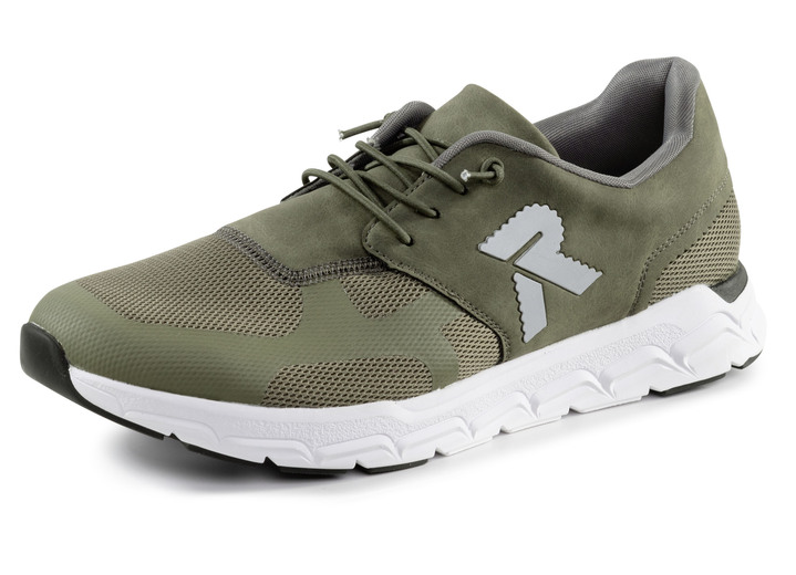 Loafers & snörskor - Rieker sneakers med elastisk dekorativ snörning, i storlek 040 till 047, i färg OLIV Utsikt 1