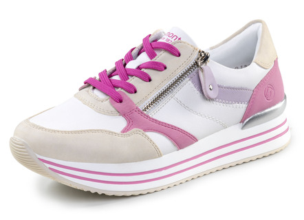 Remonte sneakers med snörning av nappaläder