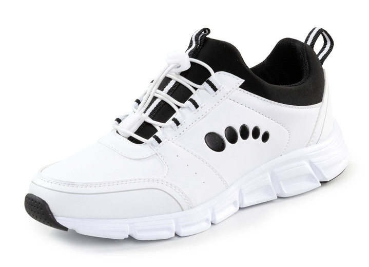 Elena Eden - ELENA EDEN sneakers med avtagbar MemoSoft fotbädd, i storlek 036 till 042, i färg WEISS-SCHWARZ Utsikt 1