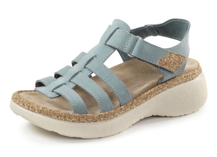 Sandal med stångband med korkkanter