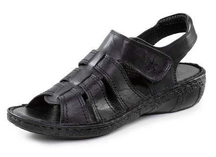ELENA EDEN sandal gjord av nappaläder med en subtil skrynklig struktur