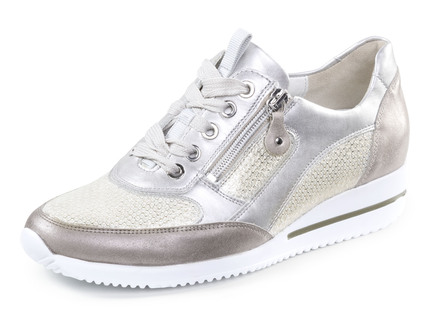 Waldläufer sneakers gjorda av en fin lädermaterialmix