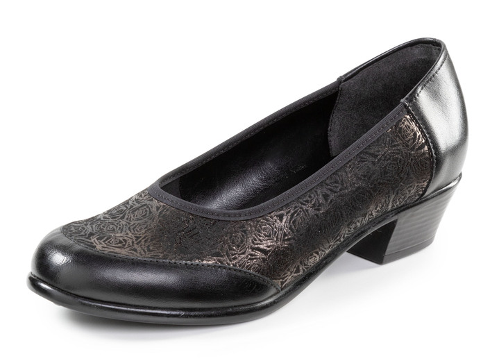 Pumps & ballerinaskor - ELENA EDEN pumps av nappaläder, i storlek 036 till 042, i färg SCHWARZ-BRONZE Utsikt 1