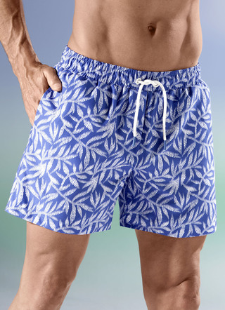 Badshorts, heltäckande mönster, mikrofiber