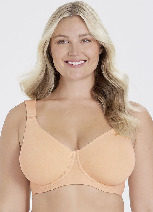 Miss Mary - Miss Mary bygel-bh med hudvänlig ekologisk bomull, i storlek 080 till 105, i kopp B, i färg BEIGE Utsikt 1