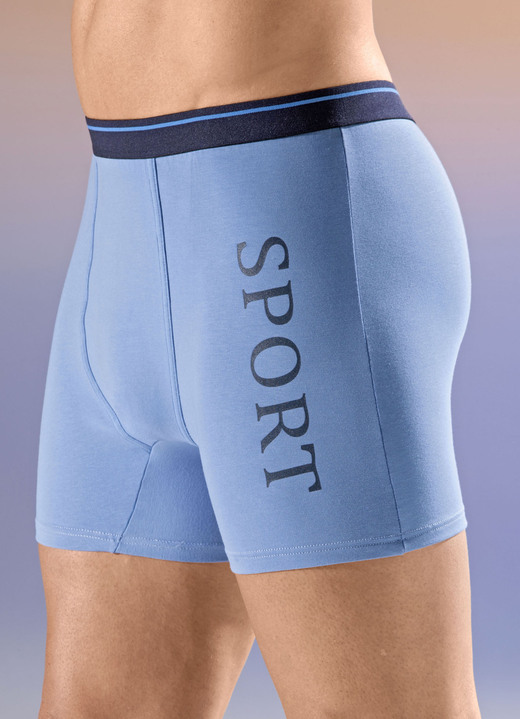 Byxor & boxershorts - Fyrapack byxor med resår i midjan, i storlek 004 till 011, i färg 2X HELLBLAU, 2X MARINE Utsikt 1