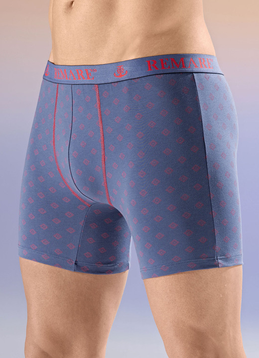 Byxor & boxershorts - Fyra paket byxor, i storlek 005 till 011, i färg 2X INDIGOBLAU-ROT, 2X UNI INDIGOBLAU