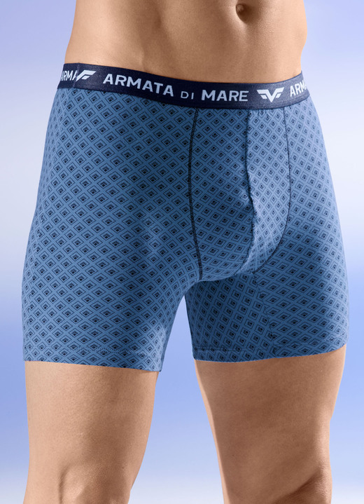 Byxor & boxershorts - Trepack byxor med resår i midjan, i storlek 005 till 011, i färg 2X BLAU-MARINE, 1X UNI MARINE