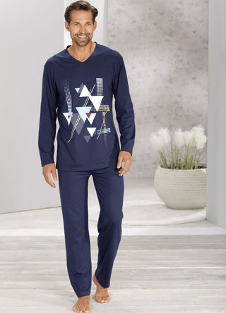 Pyjamas med V-ringning och öppna toppar