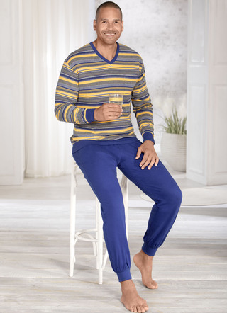 Pyjamas med V-ringning och muddar