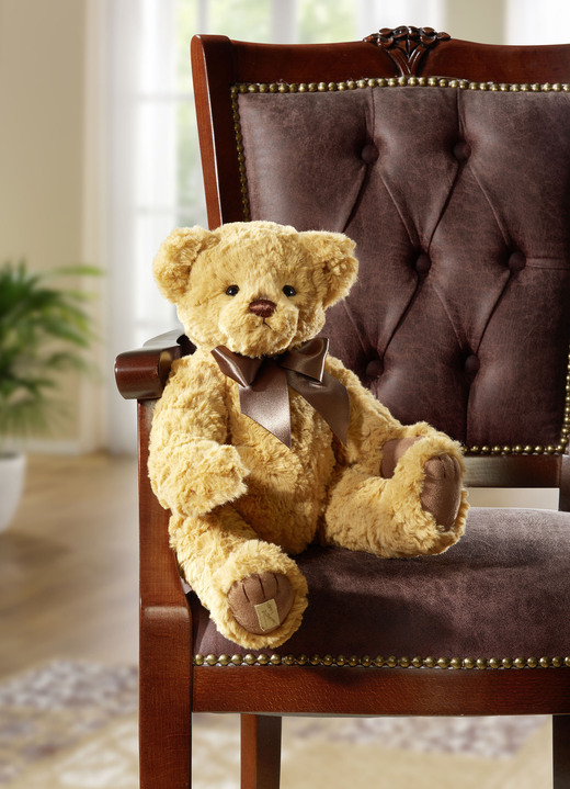 Dockor - Teddy Harvey tillverkad av högkvalitativ mikrofiberplysch, i färg GOLD