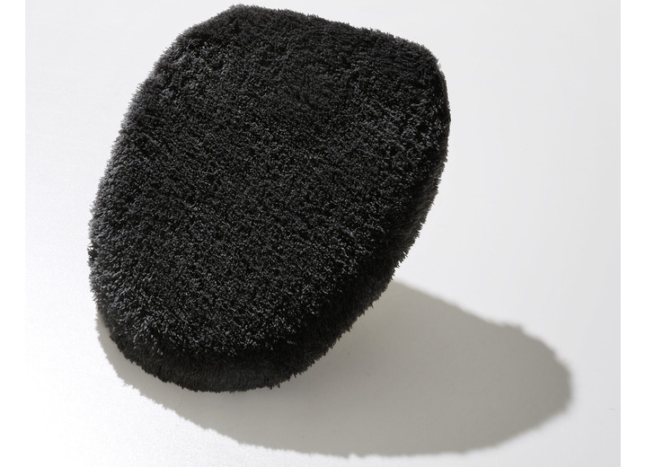 Badrumsinredning - badrumsset i barfota-mjuk kvalitet, i storlek 100 (Halvrund matta, 50/ 80 cm) till 112 (Skydd för toalettlock, 47/ 50 cm), i färg ANTHRAZIT Utsikt 1