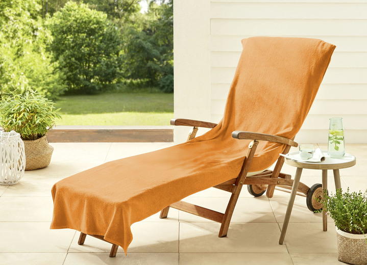 Kuddar & dynor - Dyckhoff skyddsöverdrag av frotté, i storlek 300 (för stolar med hög rygg, ca 60x130 cm) till 301 (för soffor, ca 70x200 cm), i färg ORANGE Utsikt 1