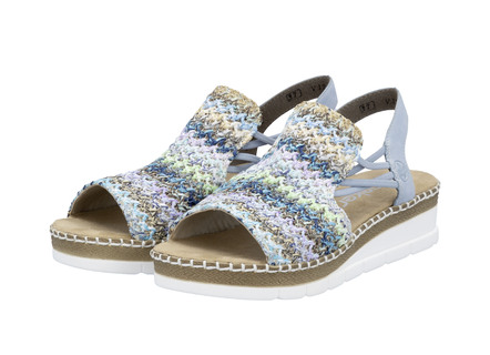 Rieker-sandal med elastiska sidobandage