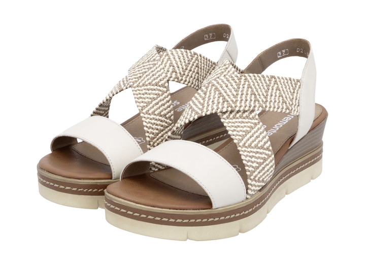 Remonte - Remonte sandal med flätade detaljer, i storlek 036 till 042, i färg HELLBEIGE-SAND Utsikt 1