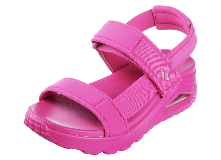 Damskor - SKECHERS sandal tillverkad av stretchigt textilmaterial, i storlek 036 till 041, i färg PINK Utsikt 1