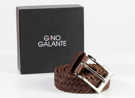 GINO GALANTE, elegant herrbälte inklusive ask, 3 cm brett