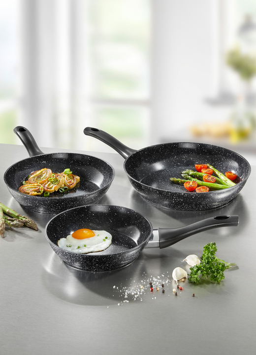 Grytor & stekpannor - Stekpannset med högkvalitativ non-stick keramisk beläggning, i färg SCHWARZ Utsikt 1
