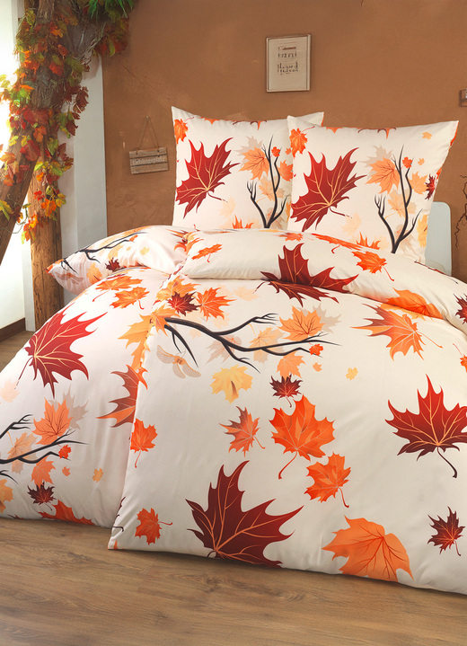 Påslakanset - sängkläder, i storlek 112 (80/80 + 135/200 cm) till 115 (80/80 + 155/220 cm), i färg ORANGE-ROT Utsikt 1