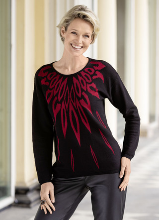Tröja med elegant glänsande jacquard