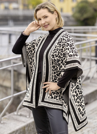 Poncho i jacquarddesign