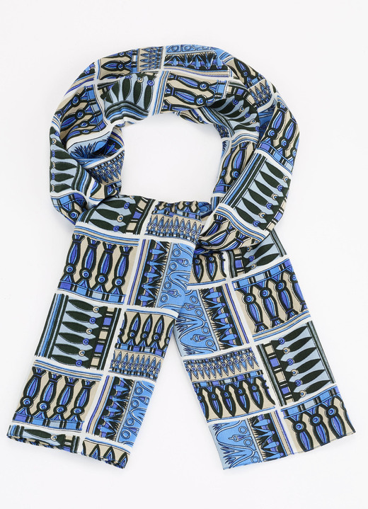 Tillbehör - Scarf, i färg ECRU-HELLBLAU-SAND-AZUR Utsikt 1