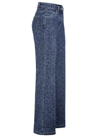 Jeans i trendigt leopardmönster