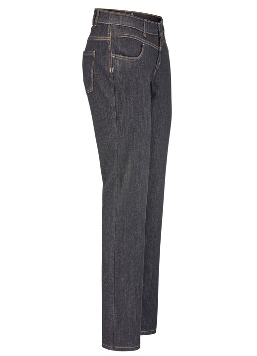 Byxor med knapp & dragkedja - Magiska jeans med figurformande jeanssadel, i storlek 017 till 052, i färg SCHWARZ Utsikt 1