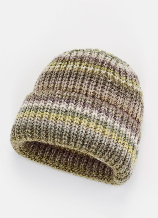 Tillbehör - Intressant damhatt, tillverkad av grov stickning, i färg MULTICOLOR Utsikt 1