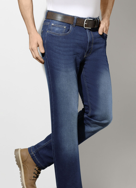 Jeans - Superstretchiga jeans i 2 färger, i storlek 024 till 062, i färg DUNKELJEANS Utsikt 1