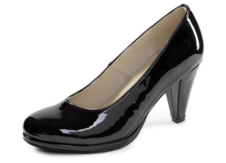 Andrea Conti, eleganta dampumps, tillverkade av glänsande lackmaterial