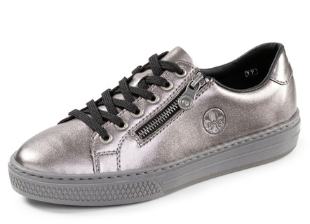 Rieker, trendiga damsneakers med dragkedja