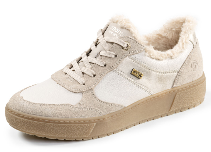 Damskor - Remonte, bekväma damsneakers, vinterskor, vidd G, med uttagbar fotbädd, i storlek 036 till 042, i färg BEIGE Utsikt 1