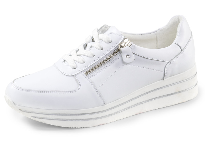Damskor - ELENA EDEN, bekväma damsneakers, vidd G, med uttagbar fotbädd, i storlek 036 till 042, i färg WEISS Utsikt 1