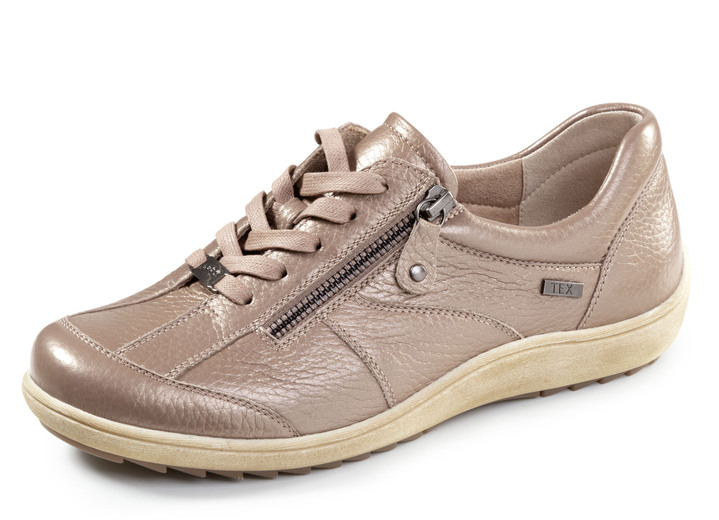 Damskor - ELENA EDEN, andningsbara damsneakers, bredd H, med uttagbar fotbädd, i storlek 036 till 042, i färg TAUPE Utsikt 1