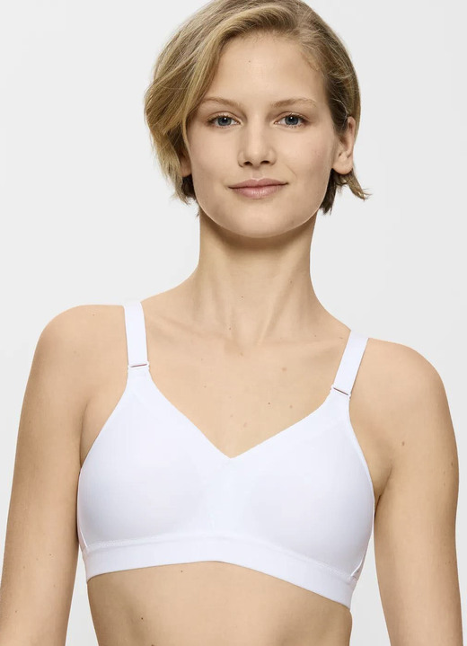 Mjuk-bh - Triumph Triaction Wellness sport-bh för lättare användning, i storlek 075 till 095, i kopp C, i färg WEISS Utsikt 1