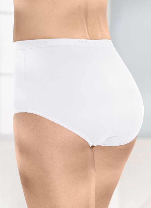 Trosor - Brio Lingerie fempack trosor med resår i muddarna, i storlek 040 till 056, i färg 3X WEISS, 2X SCHWARZ Utsikt 1