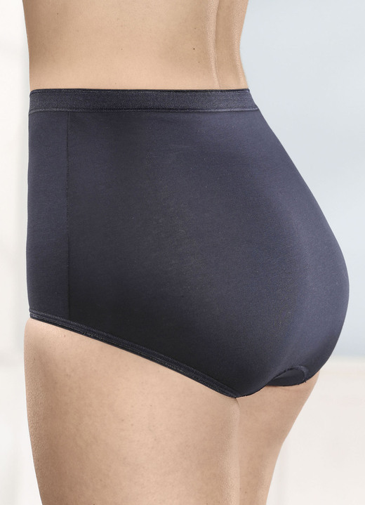 Trosor - brio lingerie fempack trosor med diskreta glansiga ytor, i storlek 040 till 058, i färg 3X MARINE, 2X WEISS Utsikt 1