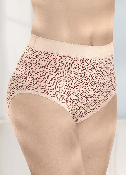 Trosor - Sexpack shapingtrosor med förstärkt magparti, i storlek 038 till 056, i färg 2X BEIGE-BORDEAUX BEDRUCKT, 2X BEIGE, 2X BORDEAUX Utsikt 1